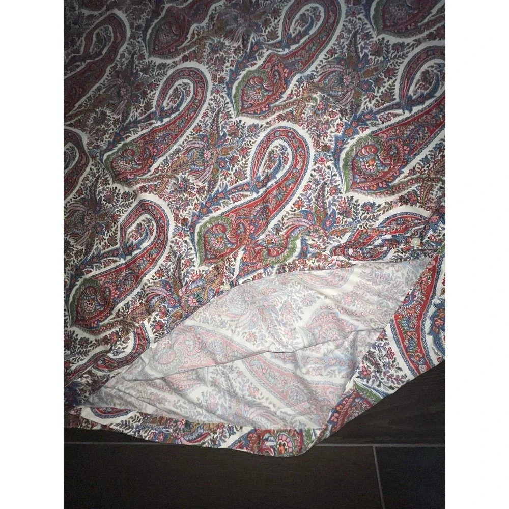 Ralph Lauren Norwich Road King Size Duvet Cover Cotton EUC Paisley‎